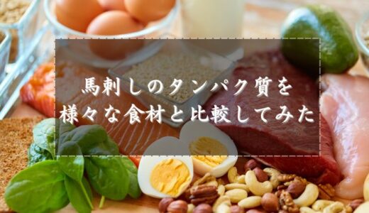 馬刺しのタンパク質を様々な食材と比較してみた